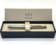 Parker France Sterling Cap and Barrel Fountain Pen w/ Box
