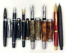 Lot of Seven Contemporary Fountain Pens Assorted Makers
