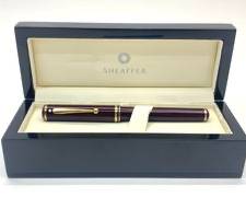 Fine Sheaffer White Dot Fountain Pen with 18k Nib Boxed
