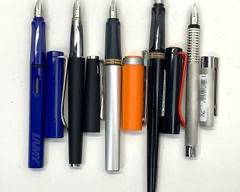 Five Lamy Boxed Fountain Pens Germany
