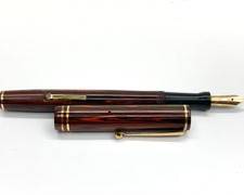 Vintage Wahl Eversharp Roller-Ball Red Ripple Fountain Pen w/ Enamel Cap Tip
