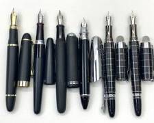 Six Piece Fountain Pen Lot Assorted Makers

