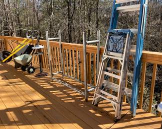 ladders, wood rack
