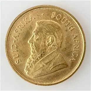 South Africa 1975 Krugerrand 1 Troy Oz Gold
