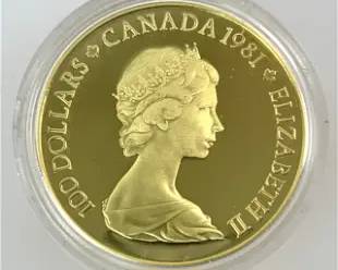 Canada 1981 O Canada $100 16.965g .917 Gold
