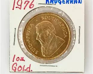 South Africa 1976 Krugerrand 1 Troy Oz Gold
