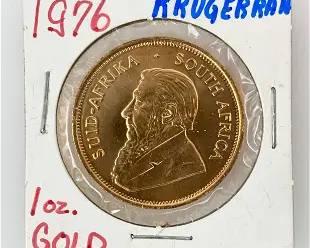 South Africa 1976 Krugerrand 1 Troy Oz Gold
