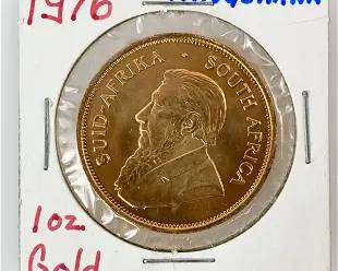 South Africa 1976 Krugerrand 1 Troy Oz Gold
