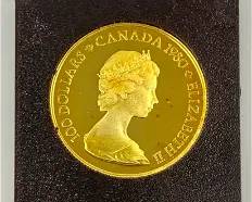 Canada 1980 Kayak $100 16.965g .917 Gold
