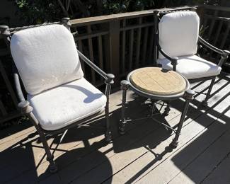 Pavilion-Sunburst Chairs and Side Table