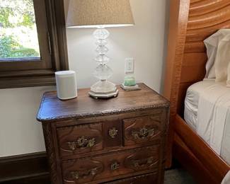 Bedside Chest ~ Crystal Stacked Lamp (pr)