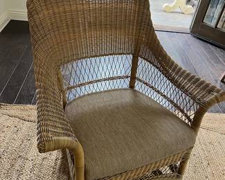 Brown and Jordan Wicker Rocker (pr)