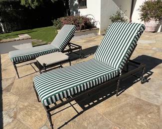 Pavilion-Sunburst Chaise Lounges