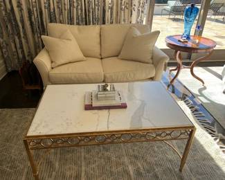 Ebanista Gilt and Marble Coffee Table