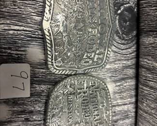 Vintage rodeo belt buckles