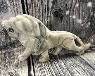 Onyx Lion sculpture