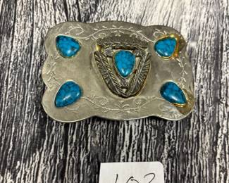 Turquoise belt buckle