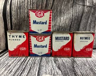 Vintage seasoning tins