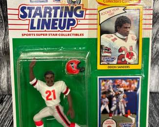 Starting lineup deion sanders figurine and card