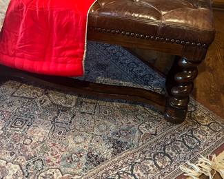 Leather top coffee table