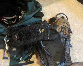 Tons of hiking backpacks