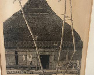 Vintage Hanaka Ryohei engraving Ltd Edition 