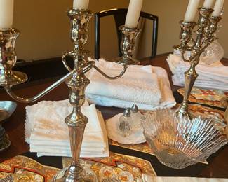 Reed and Barton sterling silver candleabras