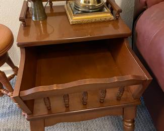 Mid Century Maple Step End Tables