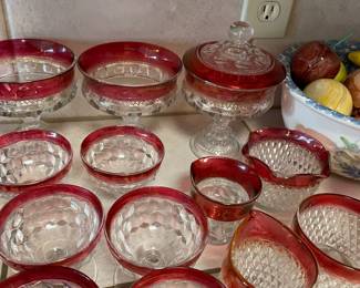 Vintage Red Indiana Glass 