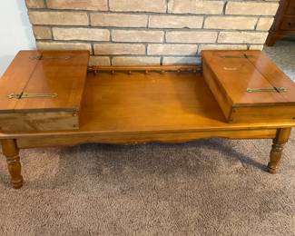 Vintage Maple Colonial Coffee Table by Baumritter