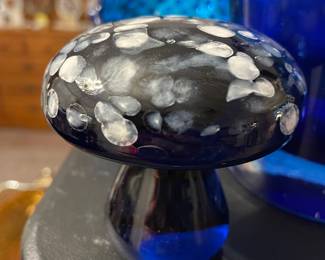 Vintage Malta Glass Mushroom 