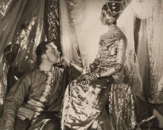 Cecil Beaton Signed Print on Smokey Mirror Frame