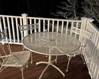 Outdoor wrought iron set 