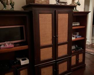 Nice size entertainment center , great storage 