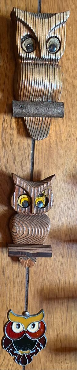 Figural Owl Wall Hangings