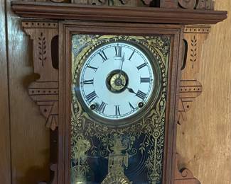 Antique Mantle Clock with Shelf