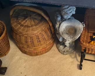 Baskets and Wicker Sleigh