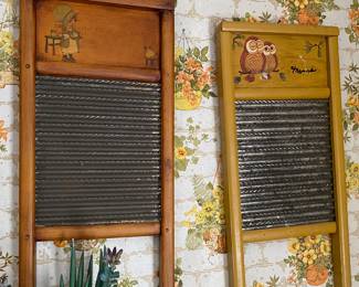 Decorated Vintage Washboards