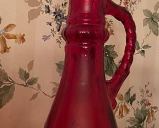 Mid Mod Ruby Red Decanter