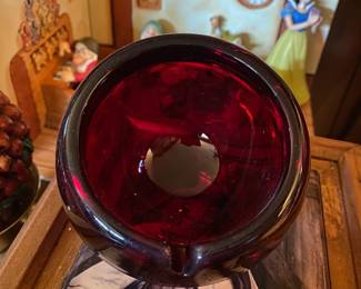 Mid-century Ruby Glass Ashtray