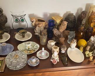 Several Owl Figurines