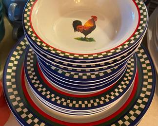 Bob Timberlake Ella's Rooster Dinnerware