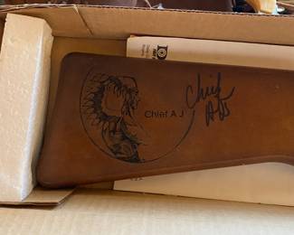 Daisy Chief AJ Autographed Box and Stock BB Gun in Box