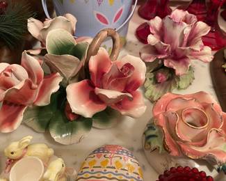Capodimonte and English Floral Pieces
