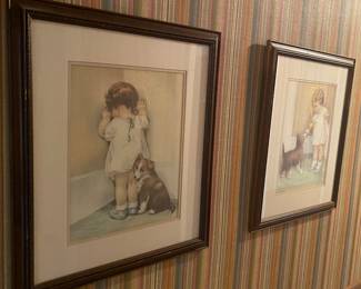 Bessie Gutmann Prints (Girl and Puppy Themed)