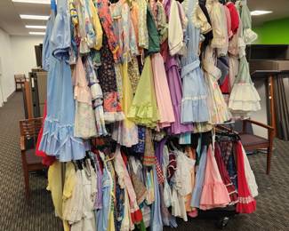 newly added (not in first sale) double rack of dresses/skirts