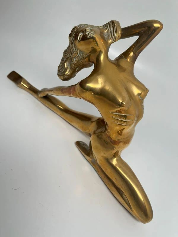 71 Vintage Brass Reclining Nude Figurinemin