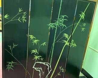 71 Vintage 4Panel Magnolia Lacquer Screen Backmin