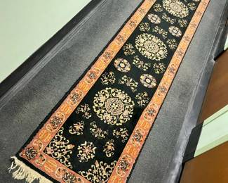 71 Vintage Wool Asian Medallion Runner X3min