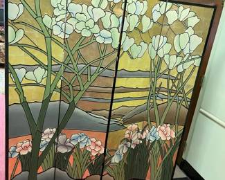 71 Vintage 4Panel Magnolia Lacquer Screenmin